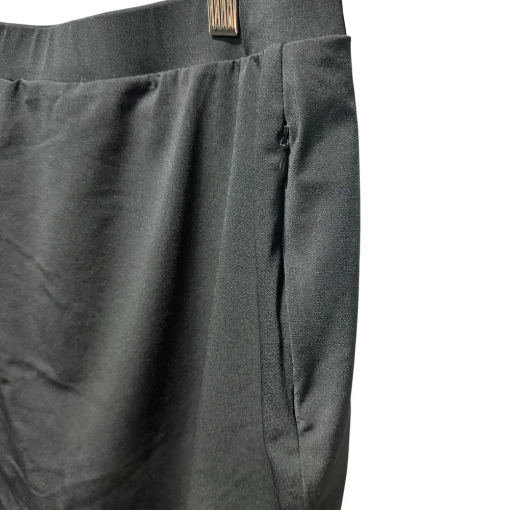 HydroChic Ruched Runner Swim Skirt 2X Black Skirted Leggings Modest UPF Beach - Picture 7 of 14